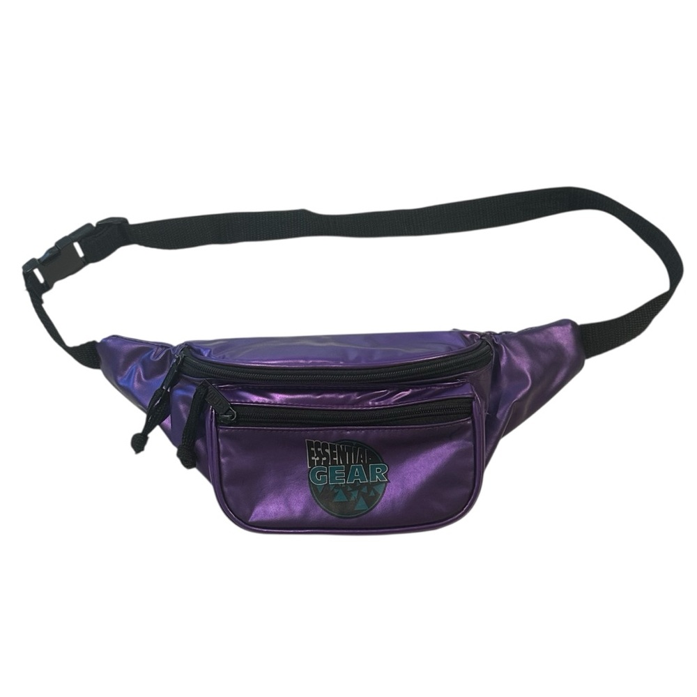 Essential Gear Vintage 80's 90's Purple Fanny Waist Pack Bag Travel Retro Gym